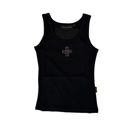 Embellished Tank Top Black